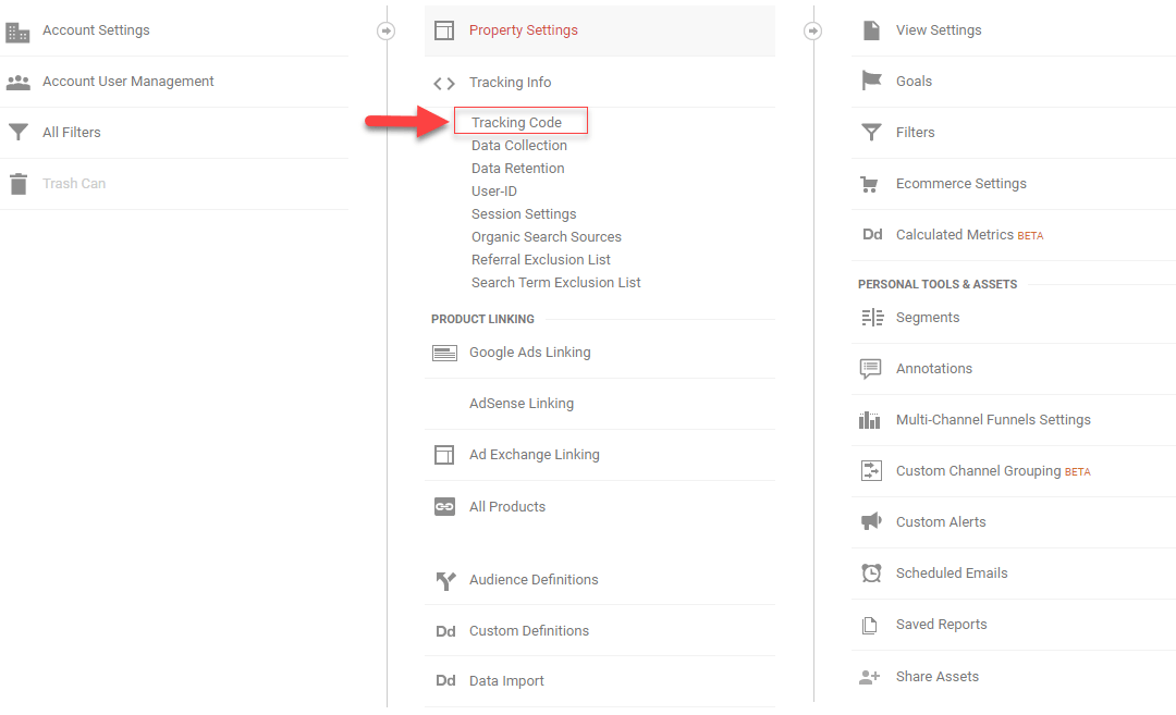 find my google analytics tracking id